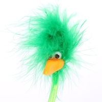 Ручка-прикол Calligrata "Страус-пух", шариковая, МИКС