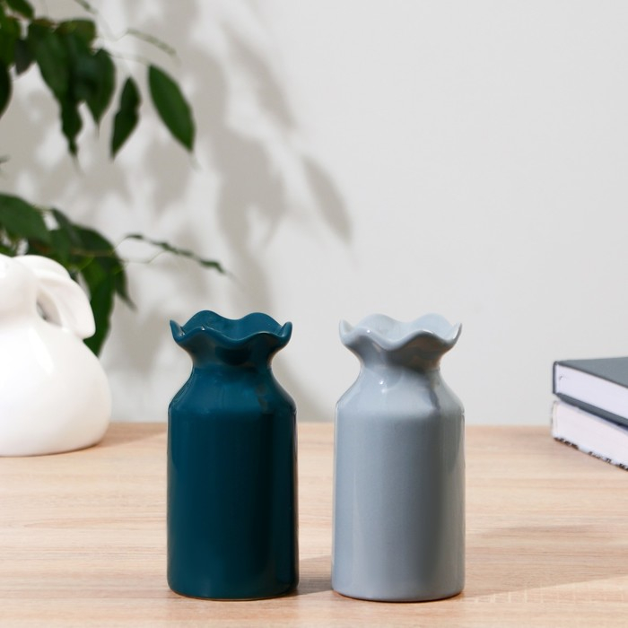 Ваза керамика настольная "Шона" d отв. 3 см 6,3х7х14 см, микс