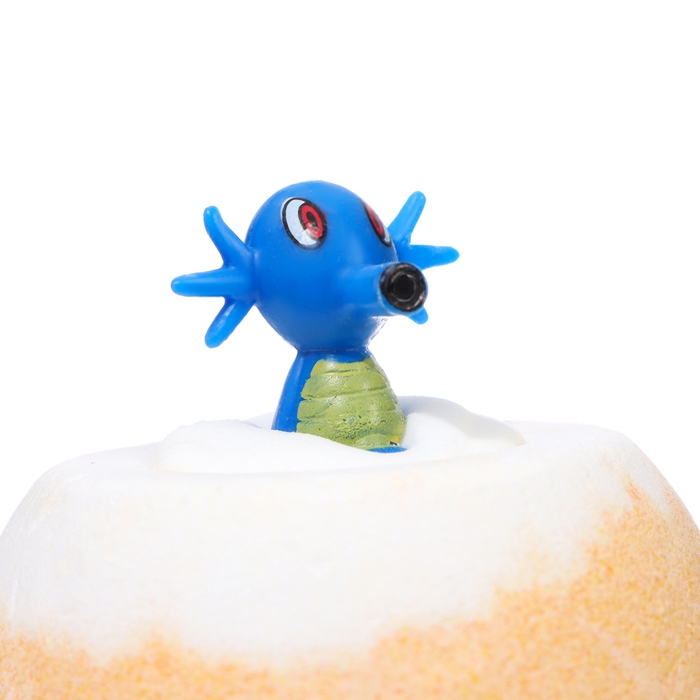 Бомбочка для ванны детская с игрушкой оранжевая 100 г