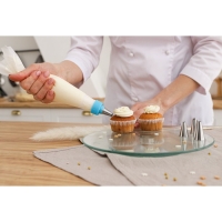 Набор кондитерский Доляна, 7 предметов: мешок 24 см, 6 насадок d=1,8 см, насадки и цвет МИКС