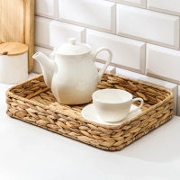 Корзинка для подачи Доляна &laquo;Камыш&raquo;, 32&times;24&times;5,5 см, из соломы