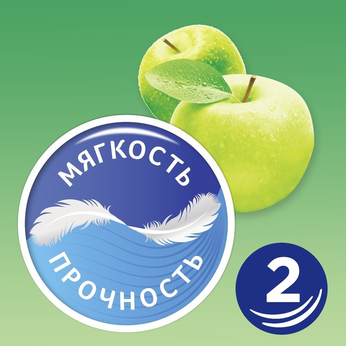 Туалетная бумага Zewa Плюс &laquo;Яблоко&raquo;, 2 слоя, 12 рулонов