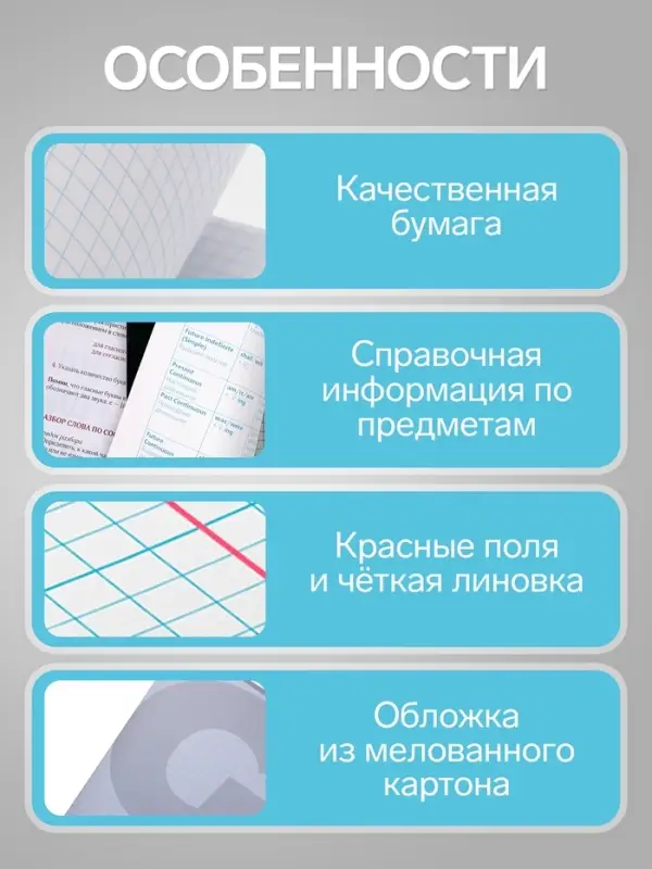 Тетрадь предметная, 36 листов в клетку, Calligrata &laquo;MonoTone. География&raquo;, серые листы