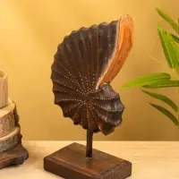 Набор сувенирный "Раковины" дерево (h - 35.30 и 25 см), цв. коричневый
