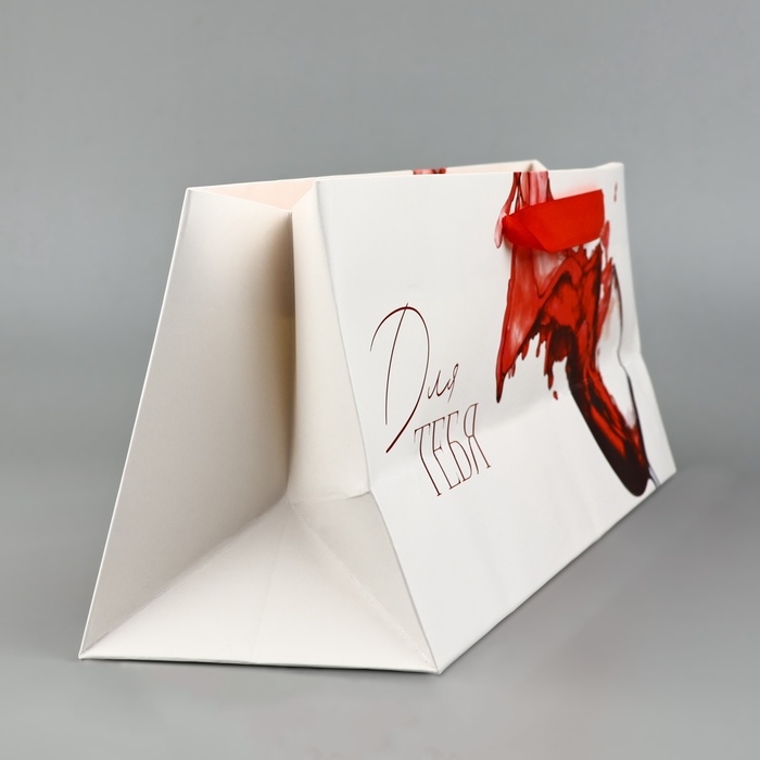 Пакет под бутылку горизонтальный &laquo;Бокал вина&raquo;, 36 &times; 10 &times; 13 см