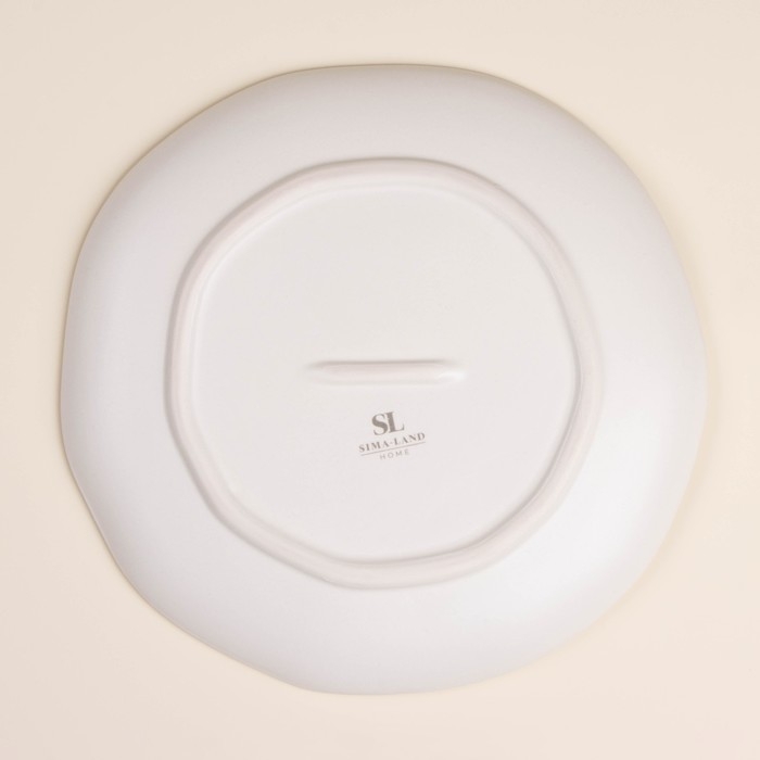 Тарелка новогодняя SL Home &laquo;С Новым Годом&raquo;, d=27 см, керамика, цвет белый