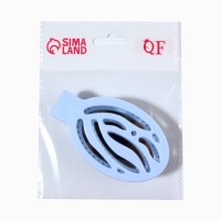 Расчёска массажная, складная, с зеркалом, 9,5 &times; 5,5 см, цвет голубой