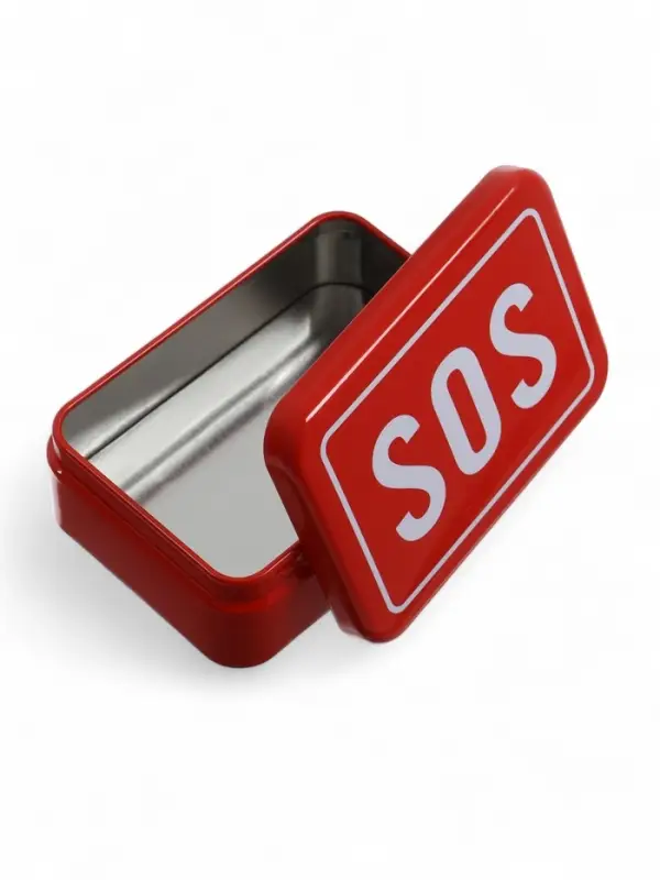 Коробка для выживания SOS, 9,3 х 6,5 х 3,2 см