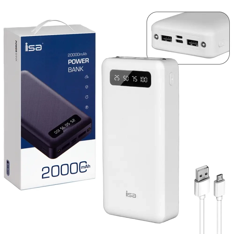 Внешний аккумулятор PB-102 20000 mAh белый