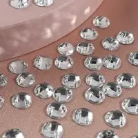 Стразы пришивные &laquo;Шатон&raquo;, круглые, из органического стекла, d=8 мм, 50 шт., белые