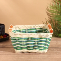 Корзина плетеная 18,5x18.5x10 см, ротанг