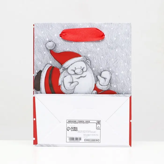 Пакет ламинированный &laquo;Мороз и Снеговик&raquo; 11.5&times;14.5&times;6 см