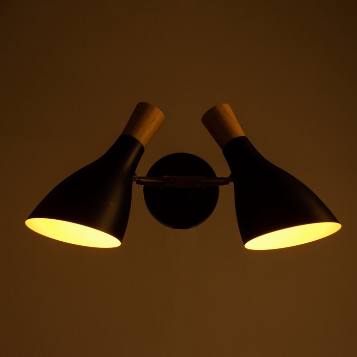 Бра "Марокко" 2хЕ27 40Вт черный 25х15х38см