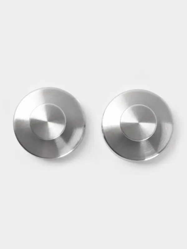 Набор крючков металлических на вакуумной присоске 2 шт, цвет хром