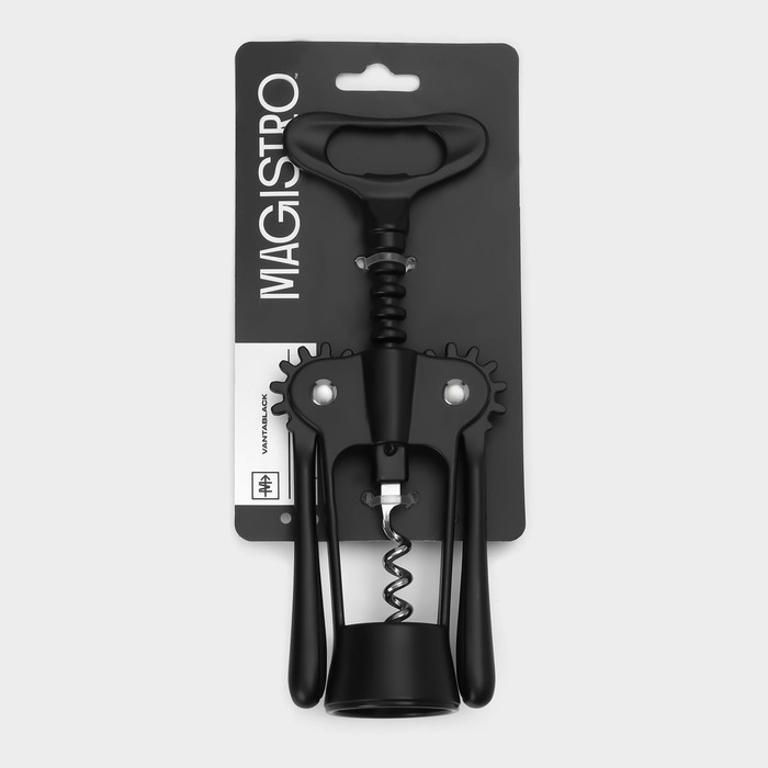 Штопор Magistro Vantablack, 17,7&times;7 см, цвет чёрный