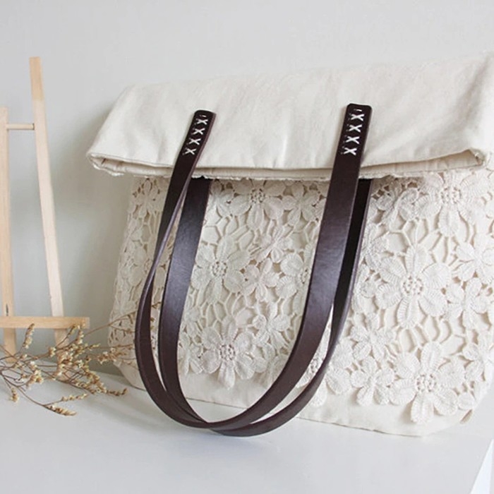 Ручки для сумки, пара, 52 &plusmn; 2 &times; 2 см, цвет бежевый