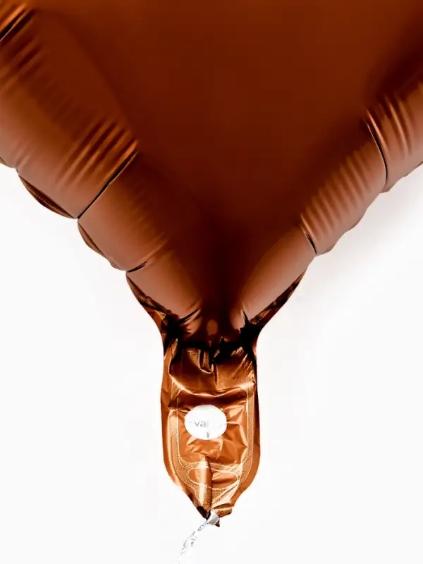 Воздушные шары фольгированные 17" "Сердце" цвет шоколадный сатин, набор 5 штук