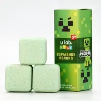 Бомбочки для ванны &laquo;Кубики&raquo;, набор 3 шт x 70 г, аромат взрывное яблоко, URAL LAB