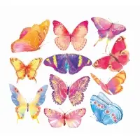Термонаклейка &laquo;Акварельные бабочки&raquo;, 19.5&times;21 см, 11 дизайнов