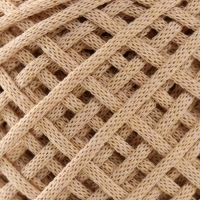 Хлопковый шнур 3 мм 220м/240&plusmn;5 гр Градиент "Лето" (печенье/белый)