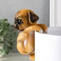 Декор на кашпо "Маленький мопс" 6,5х7х11,5 см