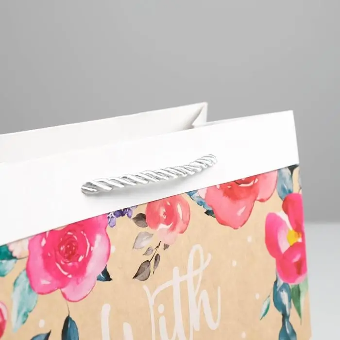 Пакет подарочный крафтовый, упаковка, &laquo;With big love&raquo;, 23 х 27 х 12 см