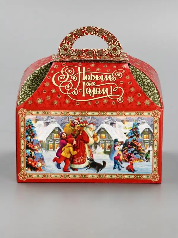 Подарочная новогодняя коробка &laquo;Атмосфера&raquo; Ларец малый 18.5&times;12.5&times;19 см