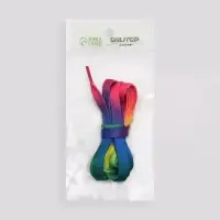 Шнурки для обуви, пара, плоские, 8 мм, 90 см, разноцветные