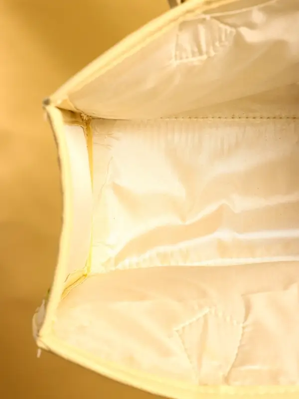 Сумка плетёная на застёжке из пандана, 35&times;12&times;40 см, жёлтая