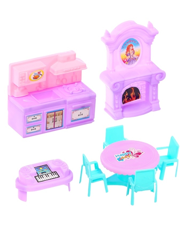 Кукольный дом &laquo;Тёмный домик&raquo;, 2 куклы, мебель, аксессуары