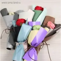 Плёнка для цветов и подарков "Серо-зеленая", 57 х 57 &plusmn;5% см