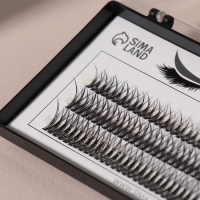 Набор накладных ресниц &laquo;Ласточкин хвост&raquo;, пучки, 10, 12, 14 мм, толщина 0,1 мм, изгиб D, 12 D