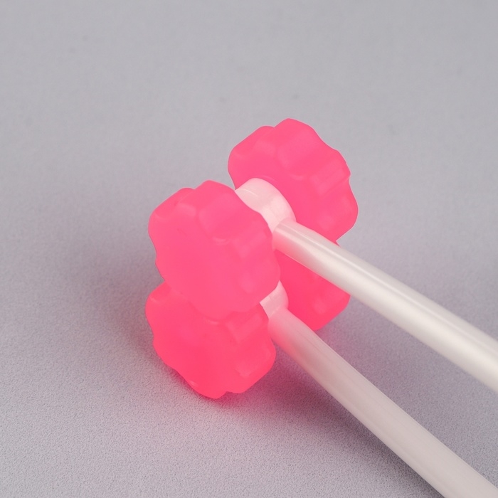 Массажёр для лица, 12 &times; 3,5 см, 2 ролика, цвет розовый