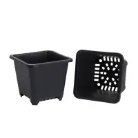 Горшок для рассады, 250 мл, d=9 см, h=8 см, пластик, чёрный, Greengo