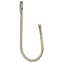 Крючок для штор ТУНДРА KS011, однорожковый, цвет бронза, 2 шт
