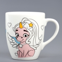 Роспись кружки красками - частичное заполнение "Прекрасная принцесса"
