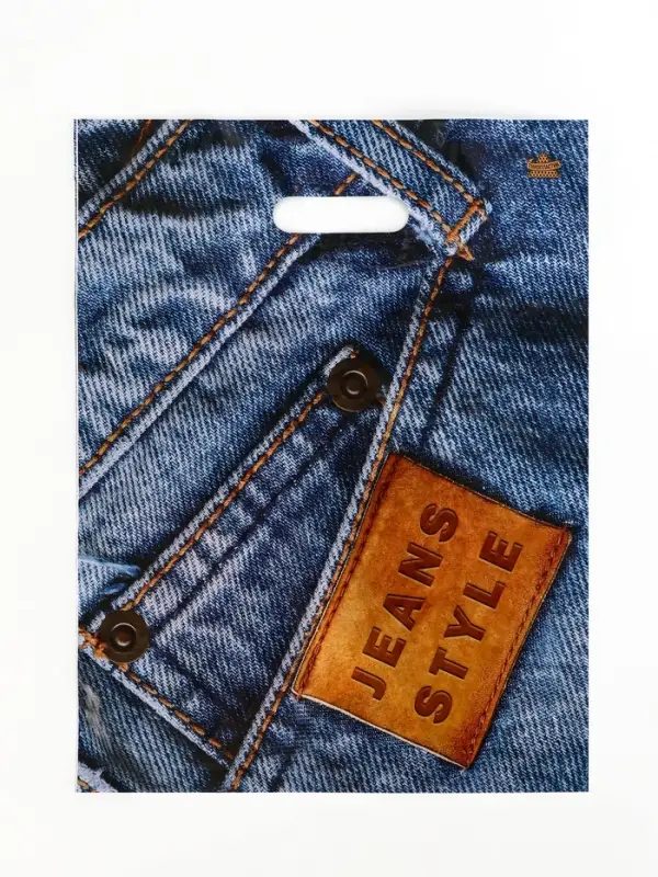 Пакет &laquo;Джинс Стайл&raquo;, полиэтиленовый с вырубной ручкой, 40&times;31 см, 30 мкм