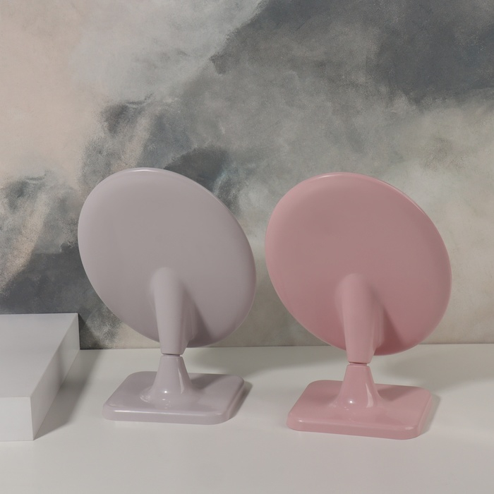 Зеркало настольное &laquo;Овал&raquo;, зеркальная поверхность 14,3 &times; 20 см, цвет МИКС