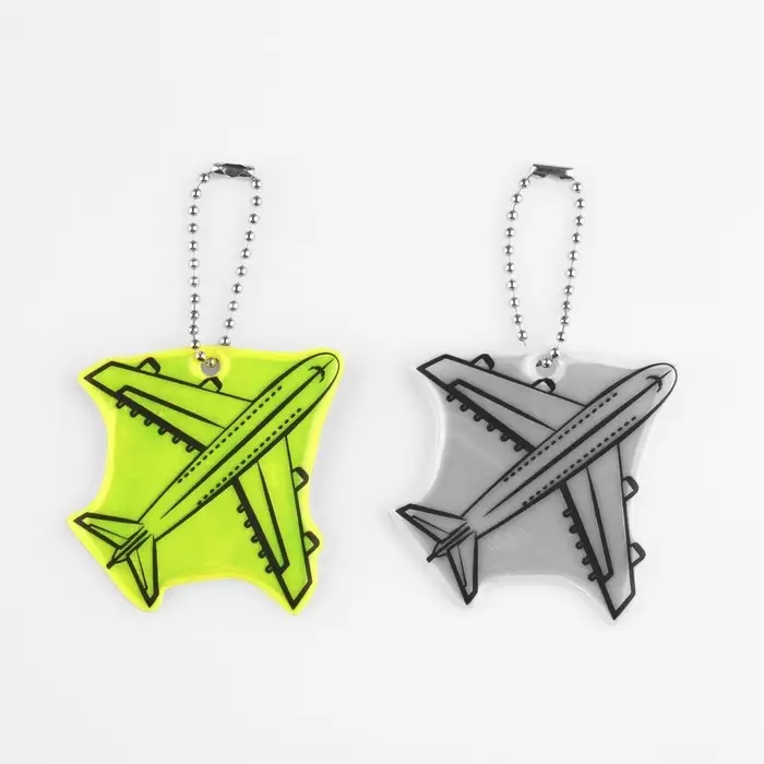 Светоотражающий элемент &laquo;Самолёт&raquo;, двусторонний, 5.8&times;5.8 см, МИКС