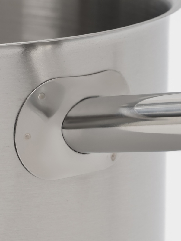 Ковш 9,8 л, d=28, h=16 см, с крышкой, толщина стенки 0,8 мм, индукция, две ручки