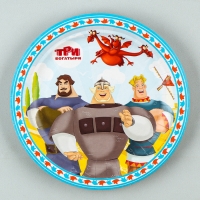Набор бумажных тарелок, Три Богатыря, d=18 см, набор 6 шт.