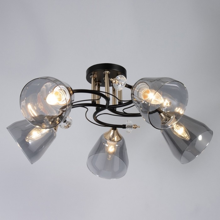 Люстра "Клео" 5хЕ27 40Вт черный 62х62х24см BayerLux