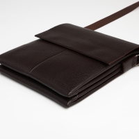 Сумка мужская через плечо TEXTURA, наружный карман, цвет коричневый