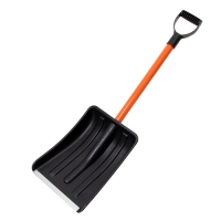 Лопата автомобильная пластиковая, ковш 260 &times; 300 мм, с оцинкованной планкой, металлический черенок (длина &plusmn; 7 см), Greengo
