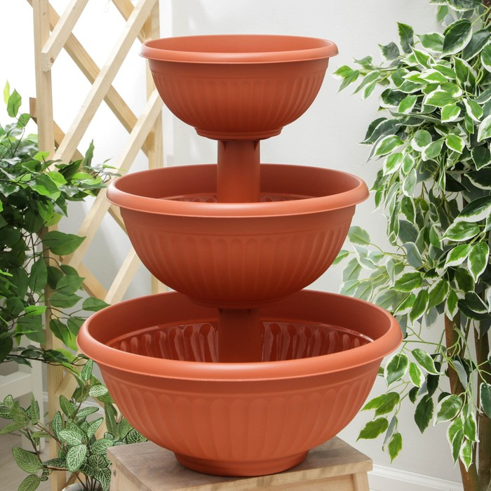 Каскад для цветов &laquo;Ливия&raquo;, цвет терракотовый