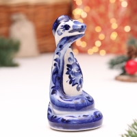 Сувенир "Змея", №4, гжель, 11 см