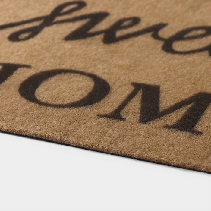 Коврик придверный влаговпитывающий Доляна Sweet Home, без окантовки, 40&times;60 см,цвет коричневый