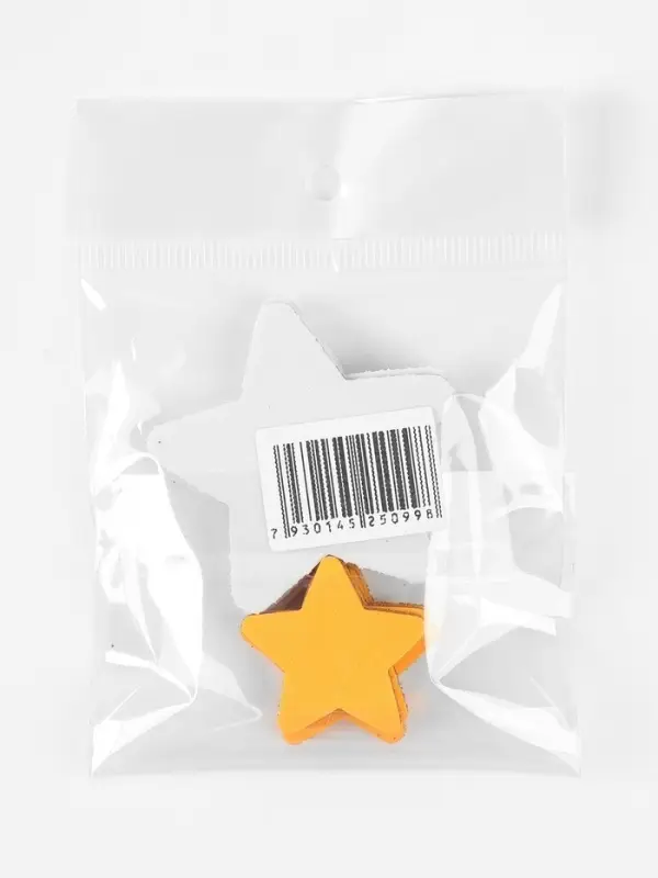 Декор "Звезда" цвет серебро, золото 2 размера, фоам глиттер 5 и 3 см, набор 10 шт