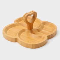 Менажница Доляна &laquo;Вертиго&raquo;, 19,5&times;19,5 см, бамбук