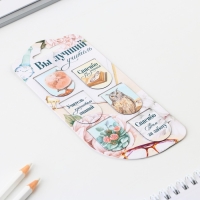 Закладки магнитные на подложке &laquo;Учителю: Вы лучший учитель&raquo;, 6 шт.